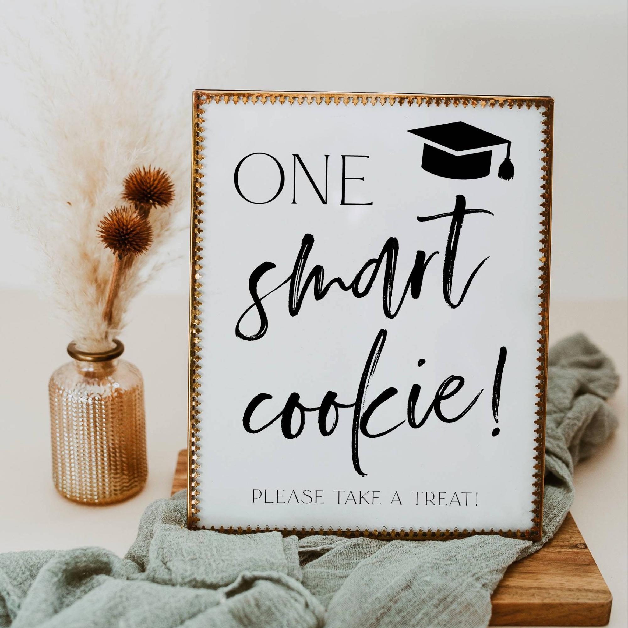 graduation-one-smart-cookie-sign-template-printable-cookie-favor-table-sign-editable-grad-party-decor-cookie-buffet-instant-download-etsy for One Smart Cookie Graduation Free Printable Graduation One Smart Cookie Sign Template, Printable Cookie Favor Table Sign, Editable Grad Party Decor, Cookie Buffet, Instant Download - Etsy for One Smart Cookie Graduation Free Printable