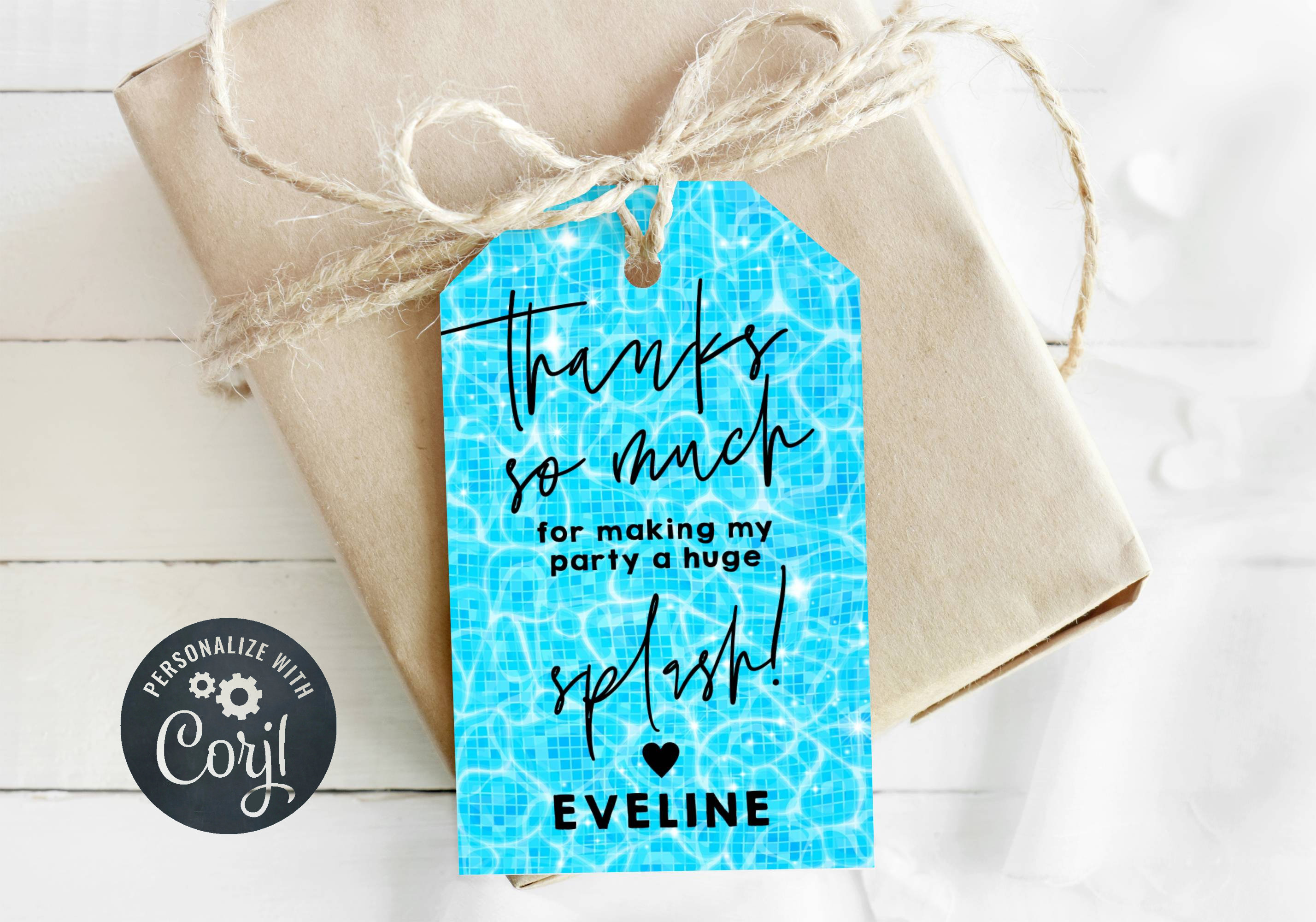 Swimming Gift Tag - Etsy