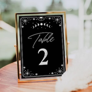 Tarot Karte Tischnummer Vorlage, Druckbare Gothic Halloween Hochzeit Tischschilder, sofort Download #H9
