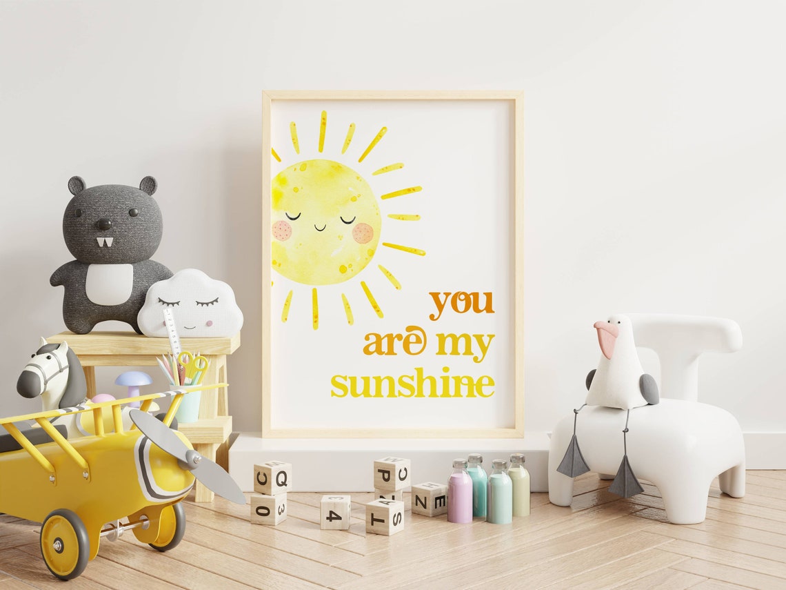 You Are My Sunshine Nursery Print Printable Baby Kids Etsy