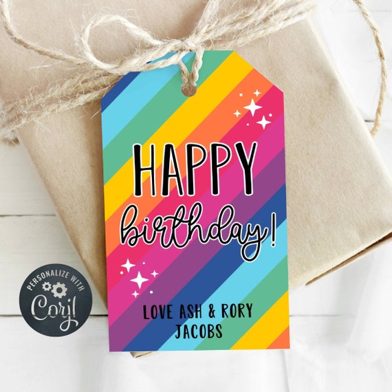 Gift Tag - Rainbow Happiness Gift Tag - Rainbow Happiness