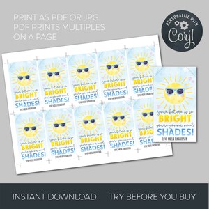 Your Future is so Bright You're Gonna Need Shades Gift Tag Template ...