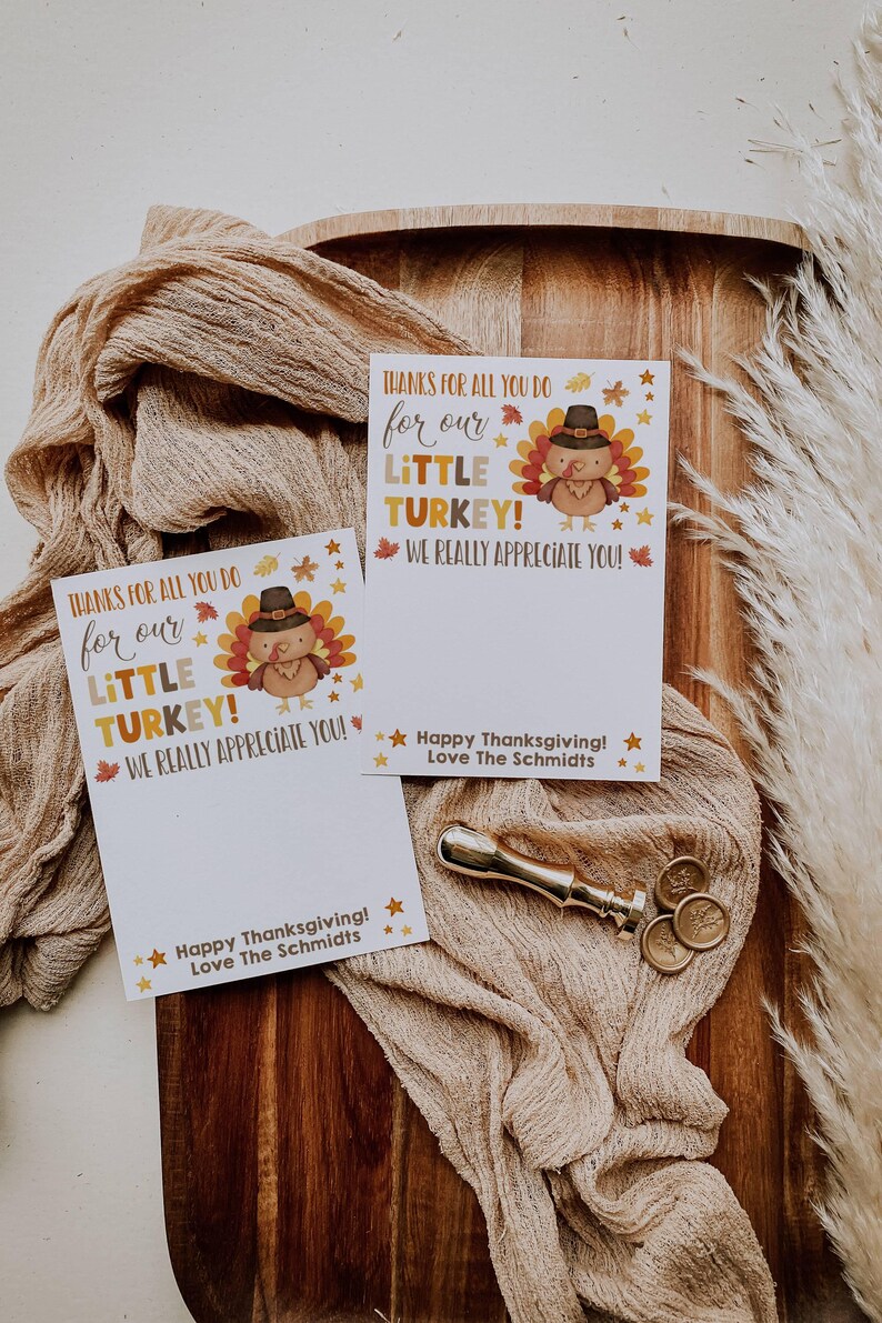 Thanksgiving Teacher Appreciation Gift Card Holder Template, Printable