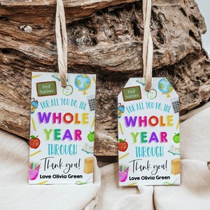 Printable Teacher Appreciation Gift Tag Template, for All You Do the ...