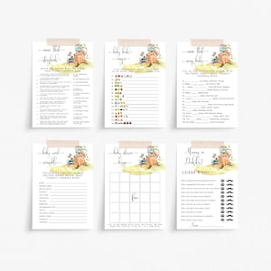Storybook Baby Shower Games Bundle, Printable Book Themed Shower Games, Baby Shower Activity, Bingo, Emoji, Songs, Instant Download, #BT