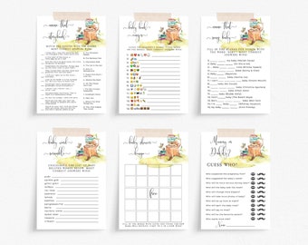 Storybook Baby Shower Games Bundle, Printable Book Themed Shower Games, Baby Shower Activity, Bingo, Emoji, Songs, Digital Download, #BT