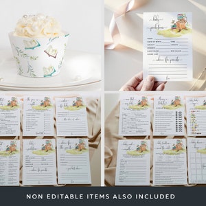 Storybook Baby Shower Template Bundle, Printable Book Themed Baby ...