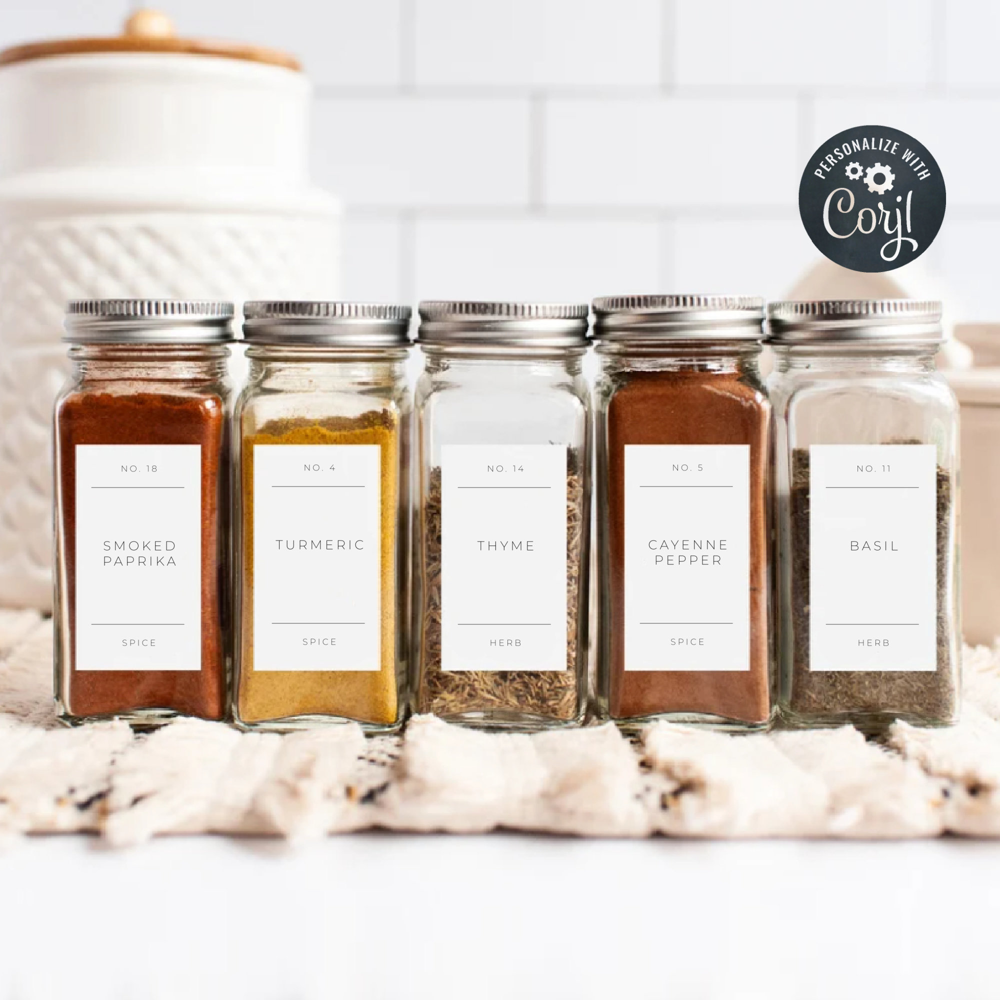 Editable Spice Jar Label Template Printable Rectangular Herb Labels Minimalist Pantry Labels Custom Seasoning Stickers Instant Download Etsy