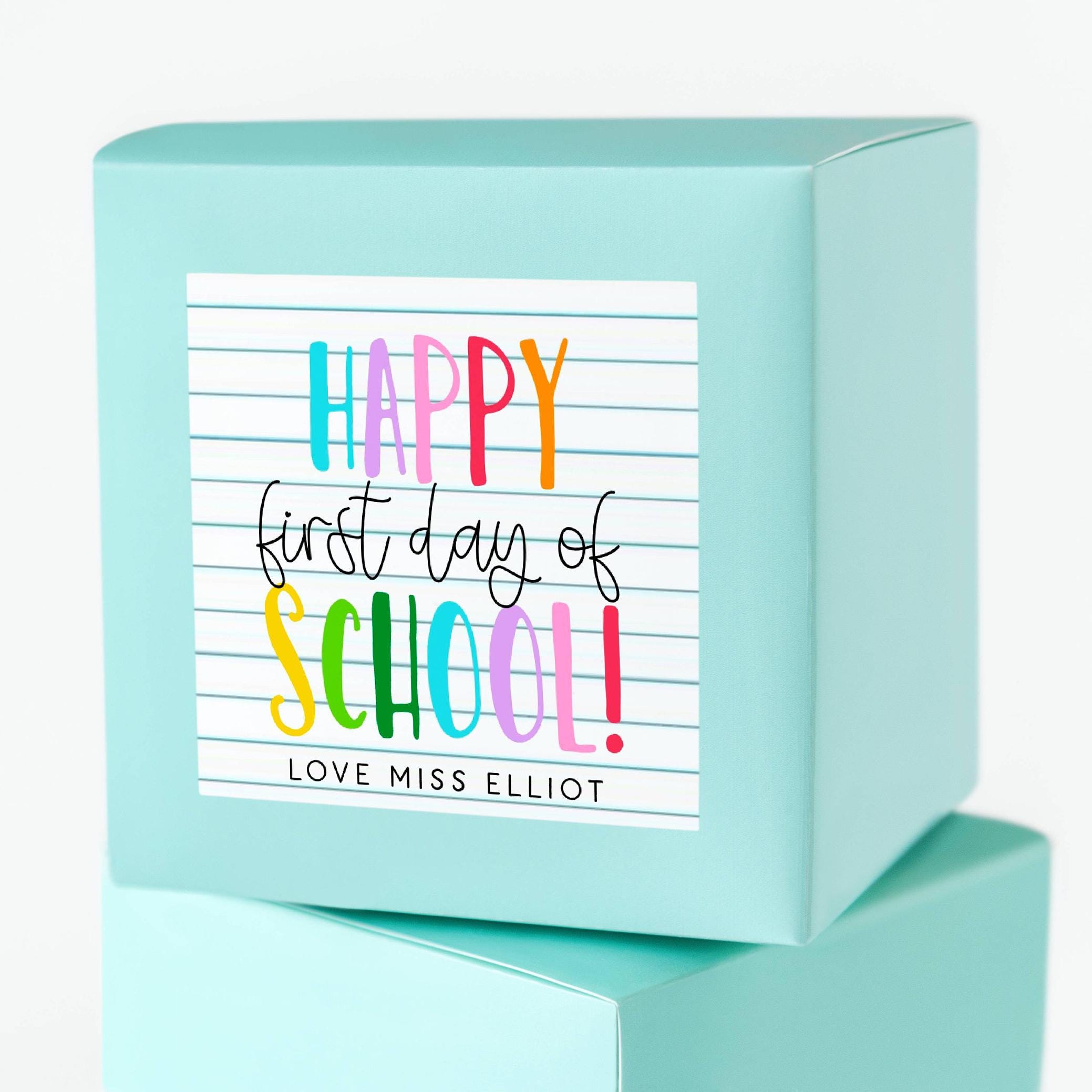 Happy First Day of School Gift Tag Template, Printable Back to School ...