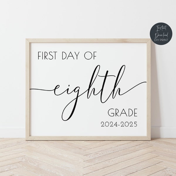 First Day of 8th Grade Etsy