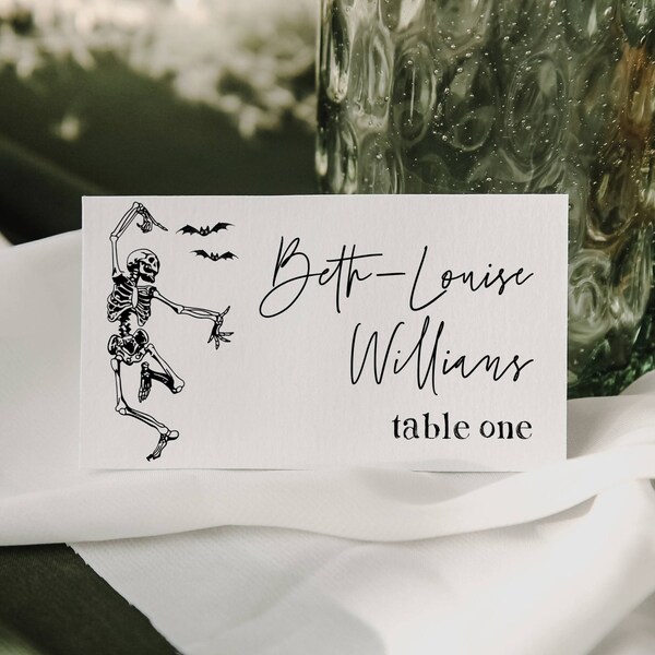 Halloween Place Card - Etsy