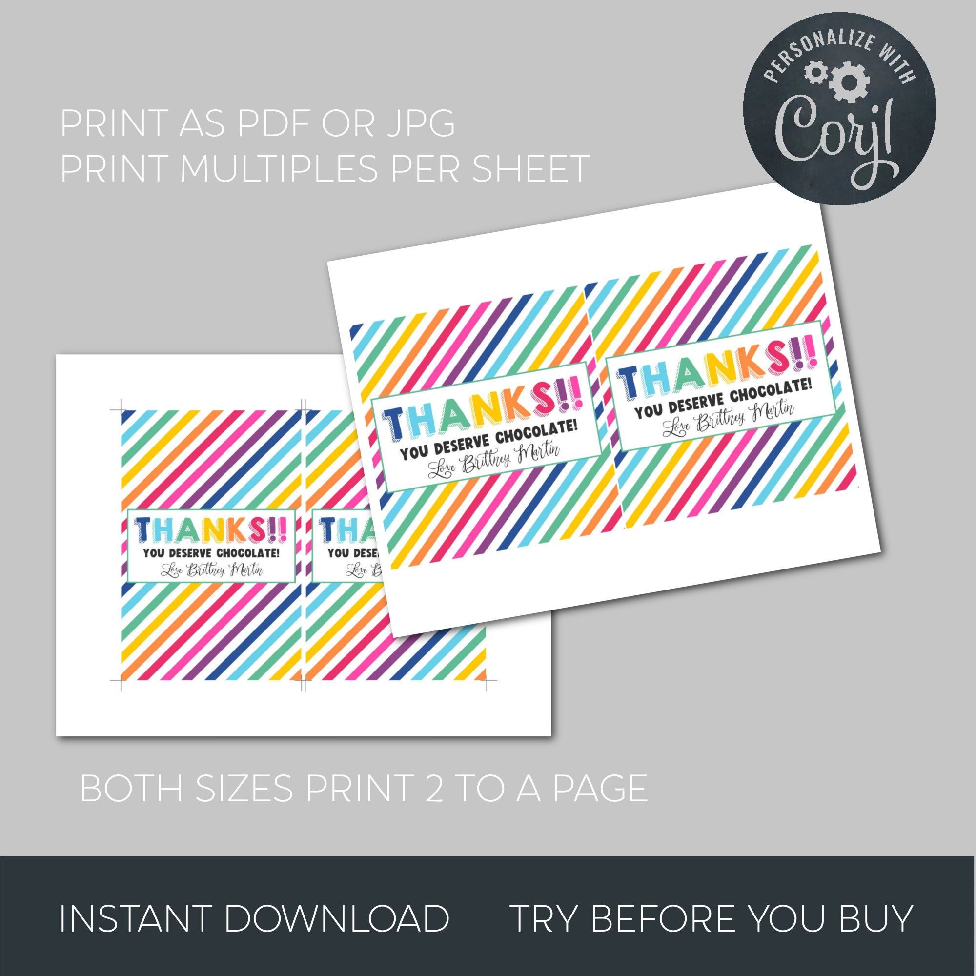 Teacher Appreciation Chocolate Bar Wrapper Template, Printable You ...