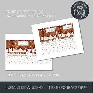Happy Father's Day Chocolate Bar Wrapper Template, Printable Love You A ...