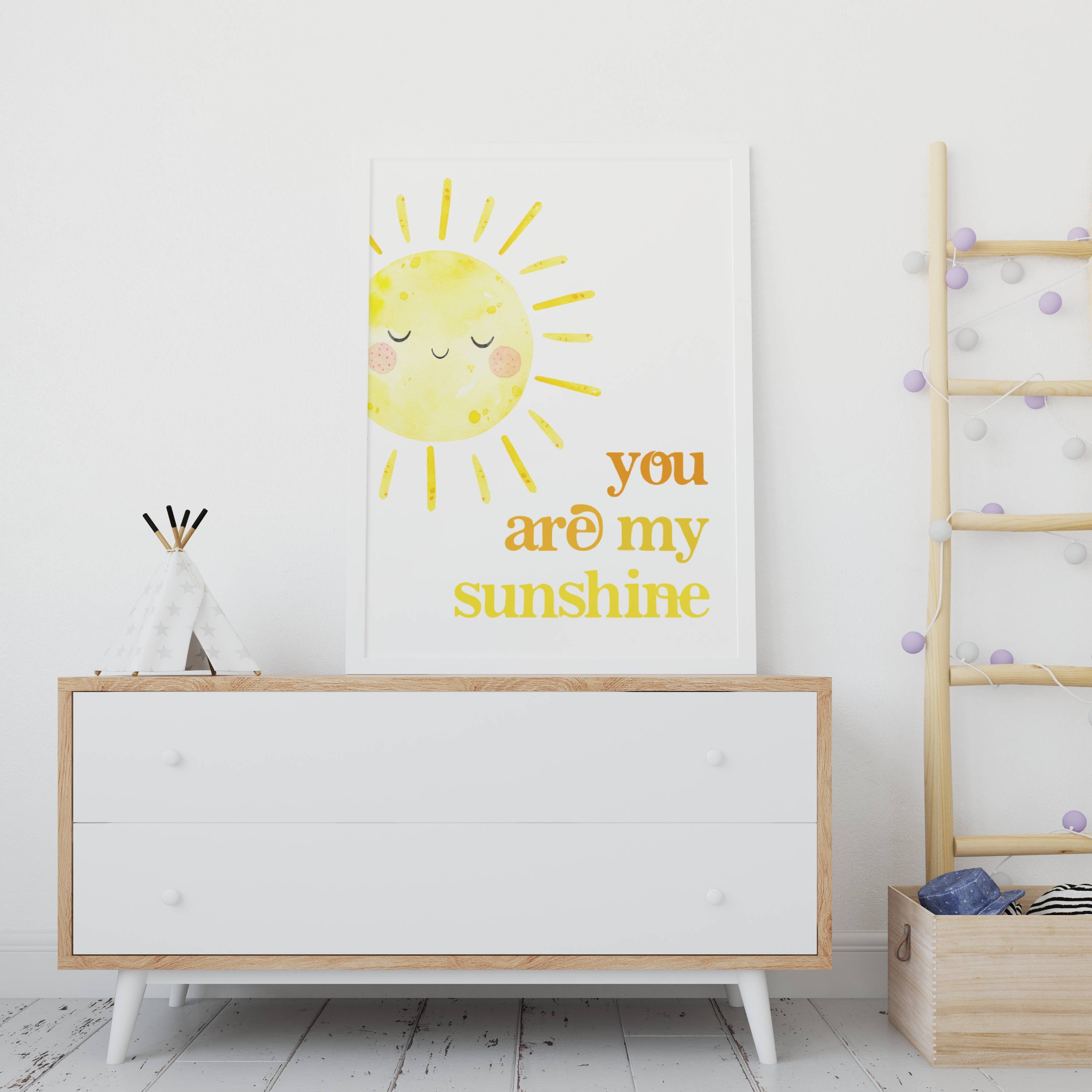 You Are My Sunshine Nursery Print Printable Baby Kids | Etsy