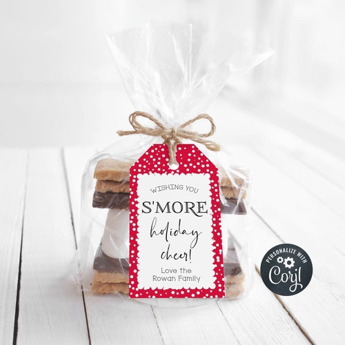 S'more Christmas Tag Printable S'mores Gift Tag - Etsy