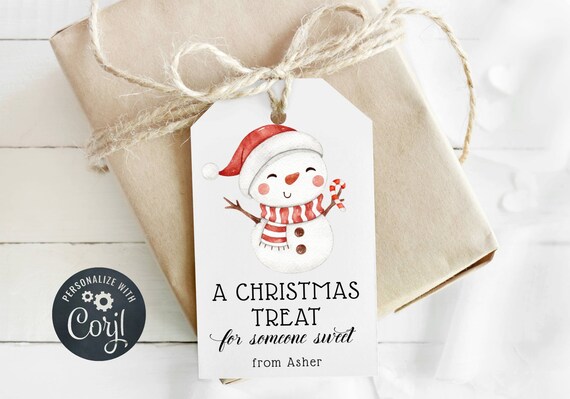 Personalized Christmas Gift Tags Snowman Set of 24 Treat Tags Personalized Christmas Gift Tags Snowman Set of 24 Treat Tags