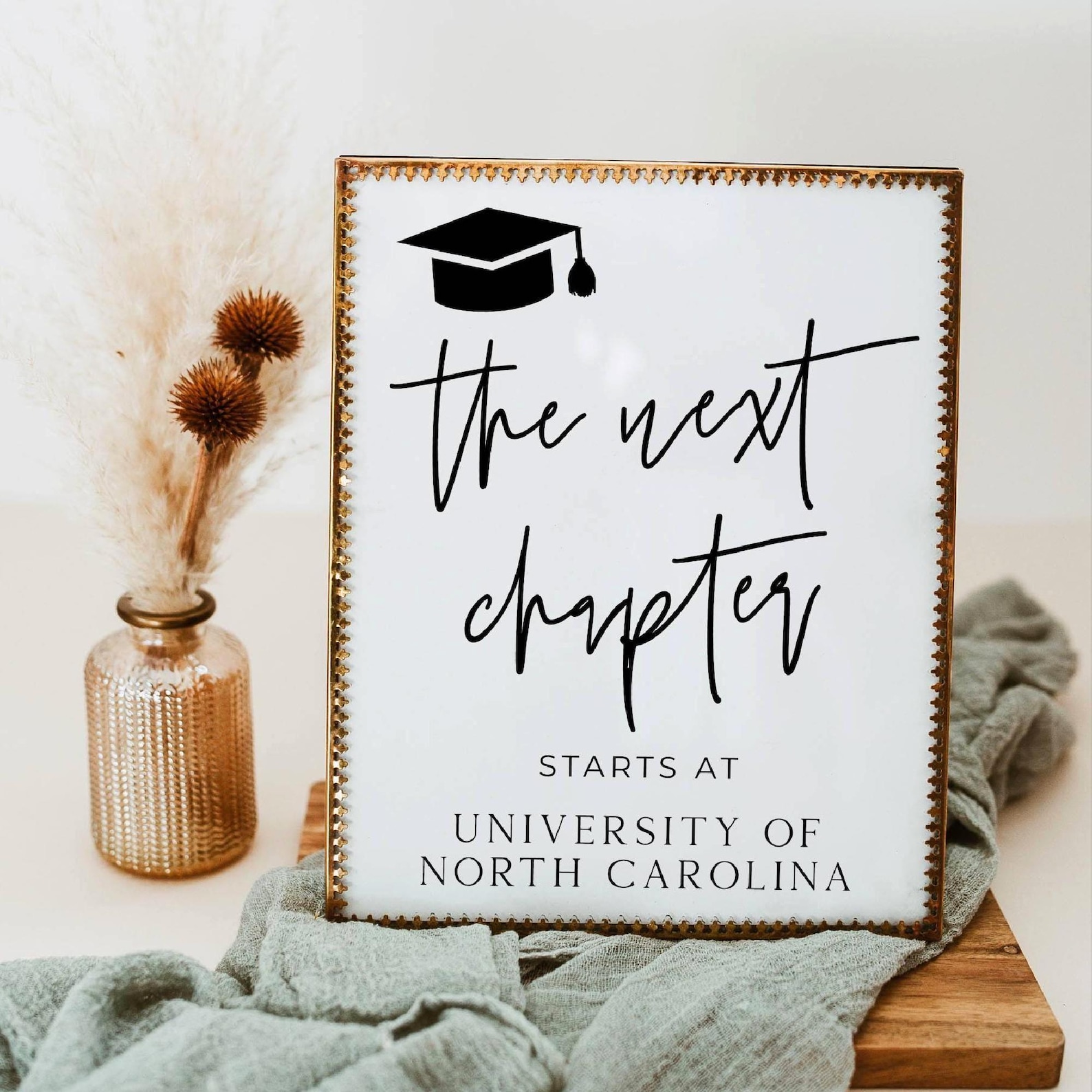 The Next Chapter Sign Template, Printable Modern Grad Party Sign ...