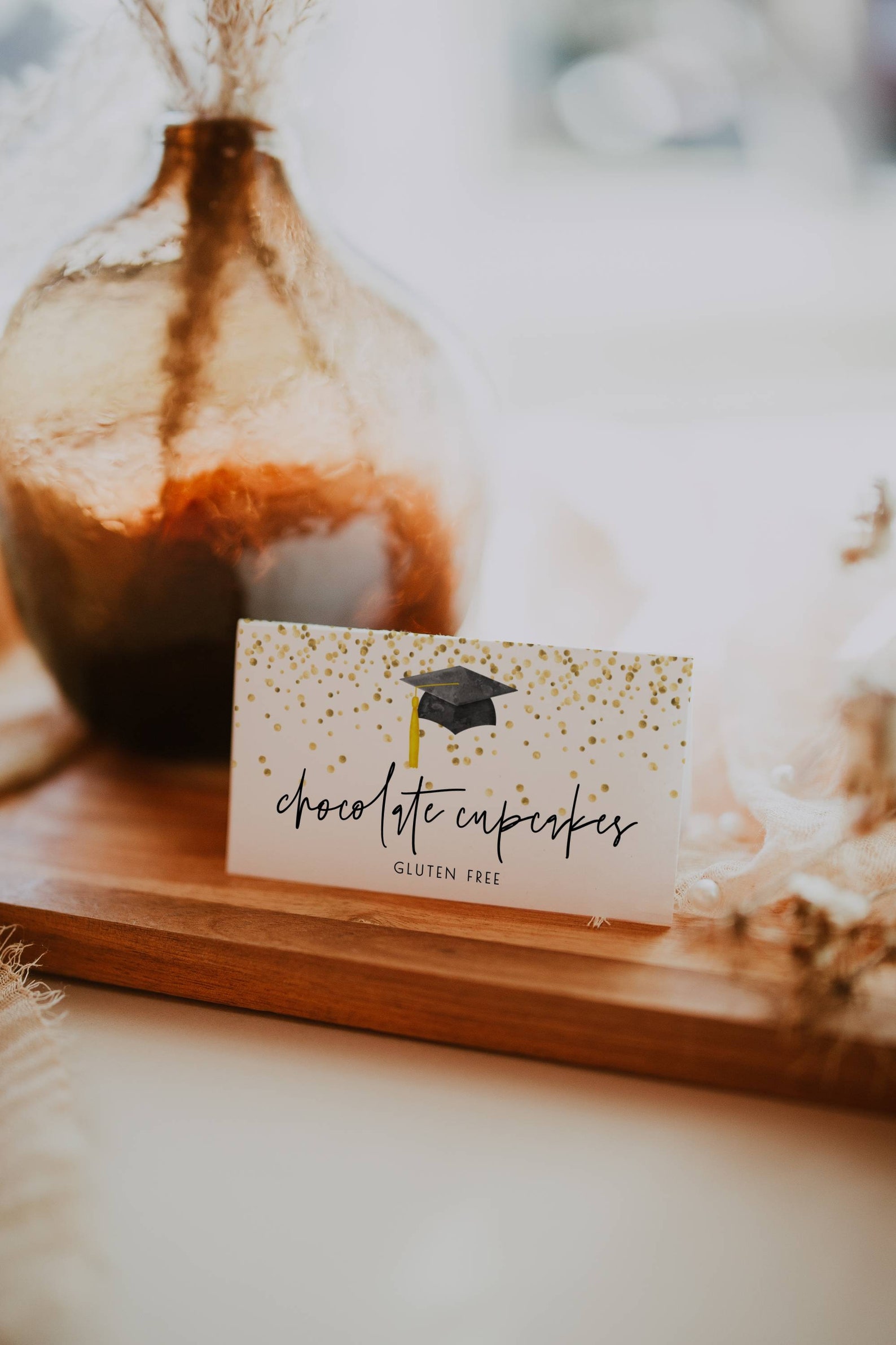 Table Label Graduation Graduation Party Food Label Template, Printable Buffet Tent Cards, Grad ...