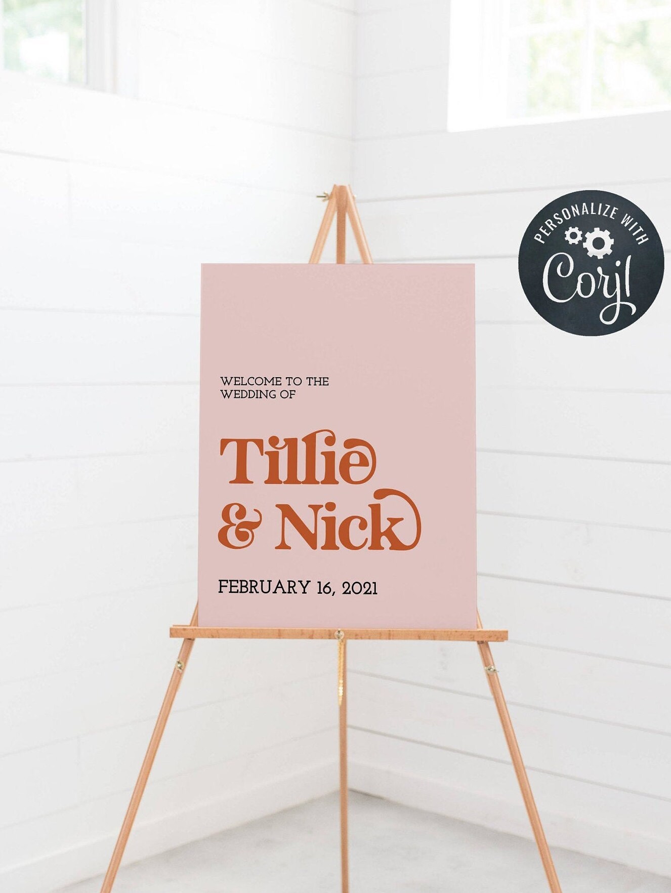 Retro Wedding Welcome Sign Template Printable Vintage Wedding | Etsy