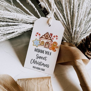 Sweet Christmas Gift Tag Template, Printable Holiday Favor Tag ...