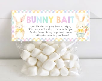 Adornos para bolsas de Pascua con diseño de conejito, adornos imprimibles para bolsas de dulces de Pascua para la escuela, regalo para actividades de Pascua en el aula, descarga digital en PDF.