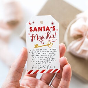 Editable Santa's Magic Key Tag Template, Printable Christmas Eve ...