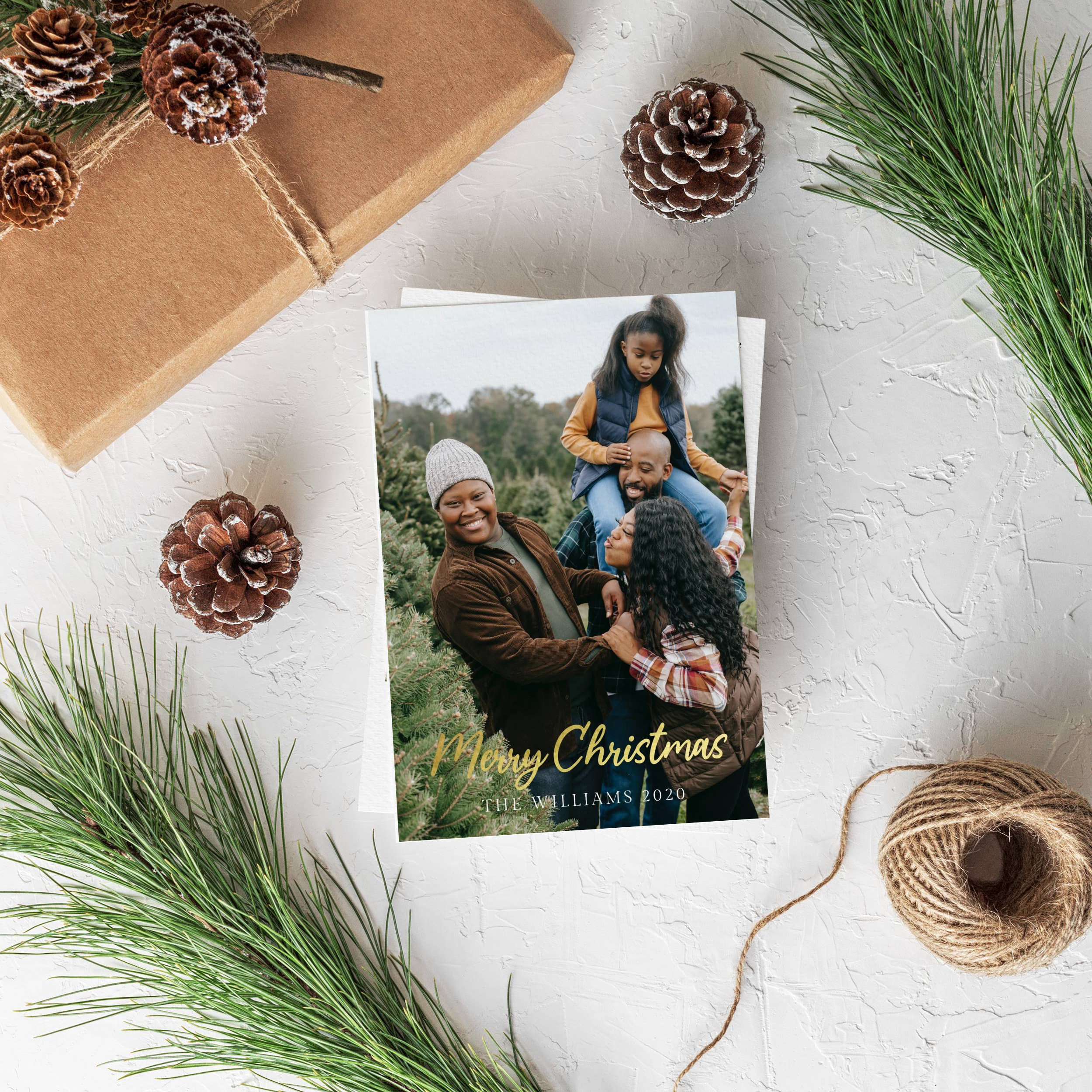 Editable Holiday Card Template Printable Photo Christmas | Etsy