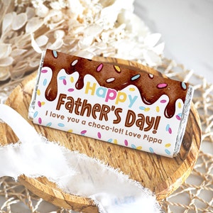 Happy Father's Day Chocolate Bar Wrapper Template, Printable Love You A ...