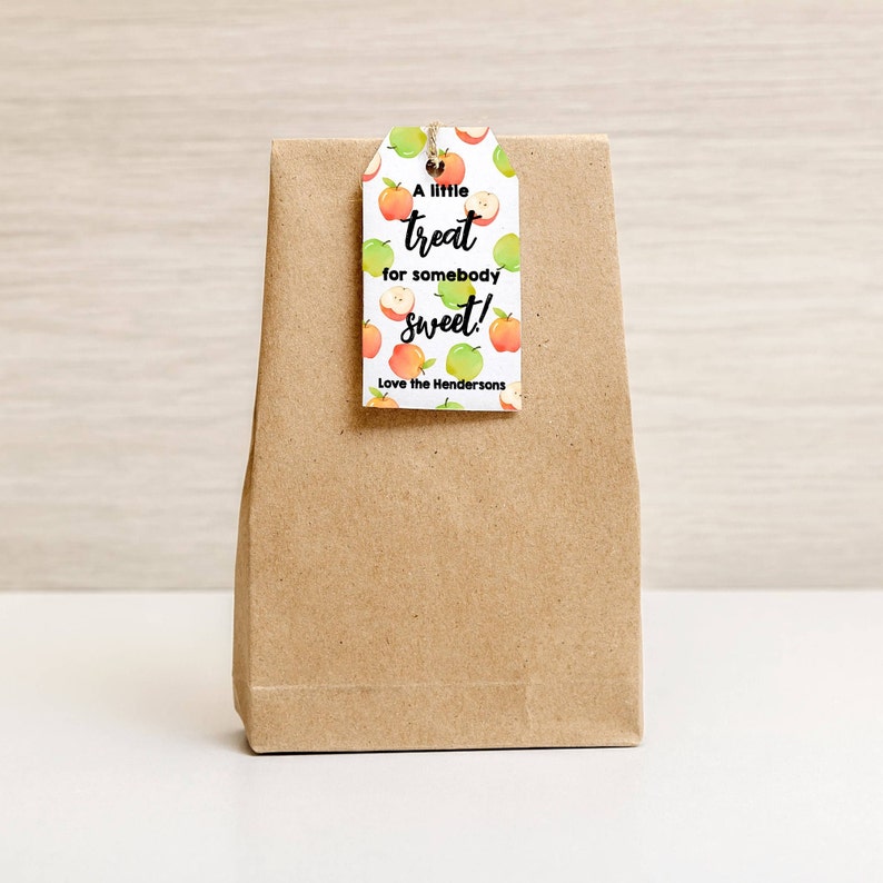 Apple Gift Tag Template Printable Apples Favor Tag Editable - Etsy