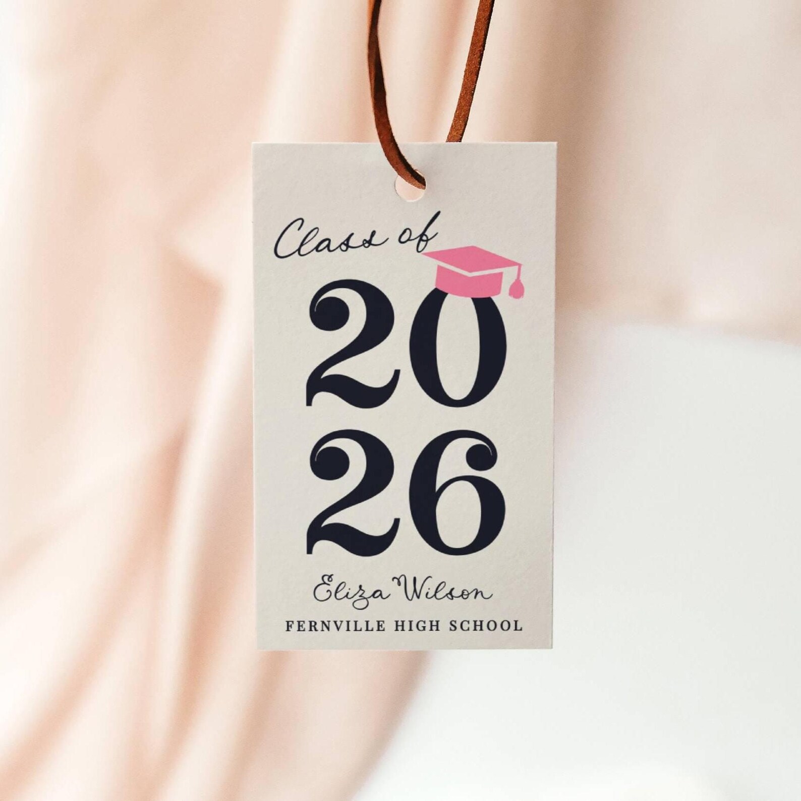 Class of 2026 Graduation Gift Tag Template, Printable Modern Grad Party ...