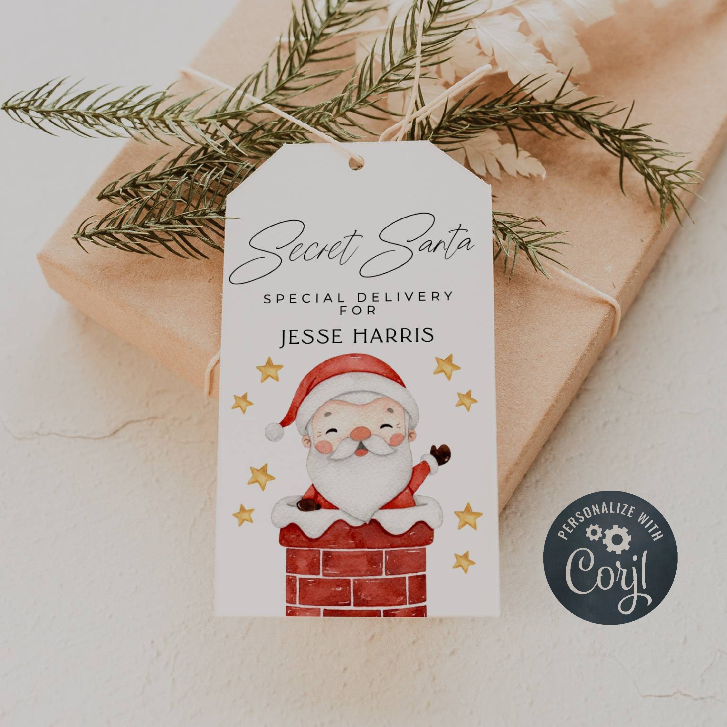 Etiquettes cadeaux - Modèle n°1 - La Maison du Père Noël