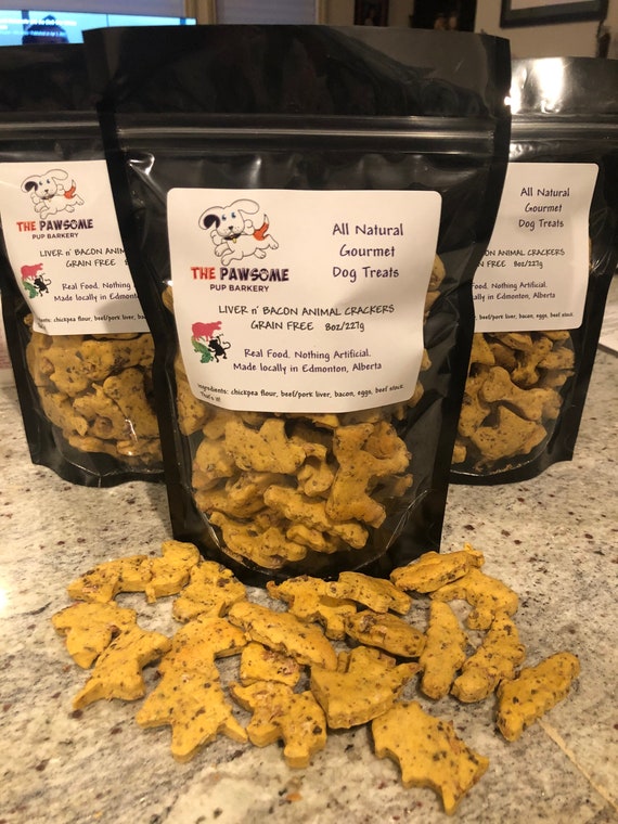 Liver N Bacon Animal Crackers GRAIN FREE Dog Treats Etsy Canada