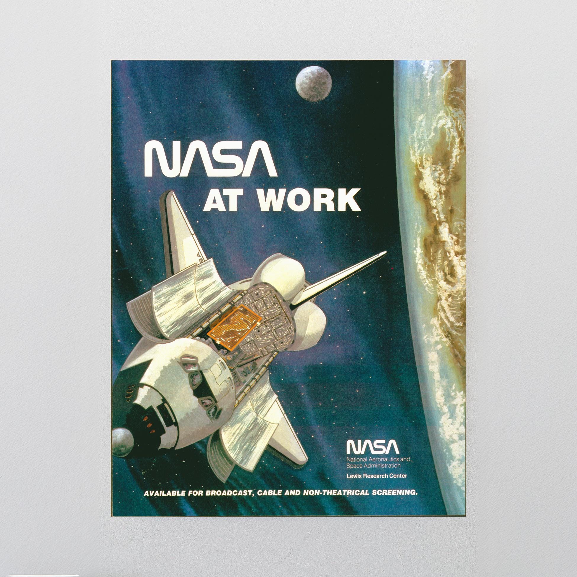 NASA 1980年 スペースシャトル ポスター ヴィンテージNASAスペースシャトルポスター：1980年代の宇宙アート