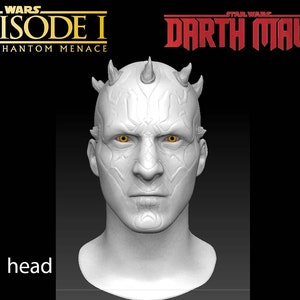 Darth Maul 1:1 scale head for 3d print. image 4