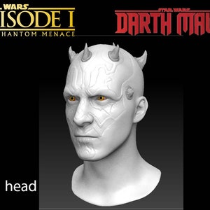 Darth Maul 1:1 scale head for 3d print. image 5