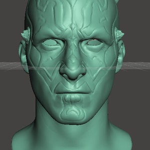Darth Maul 1:1 scale head for 3d print. image 6