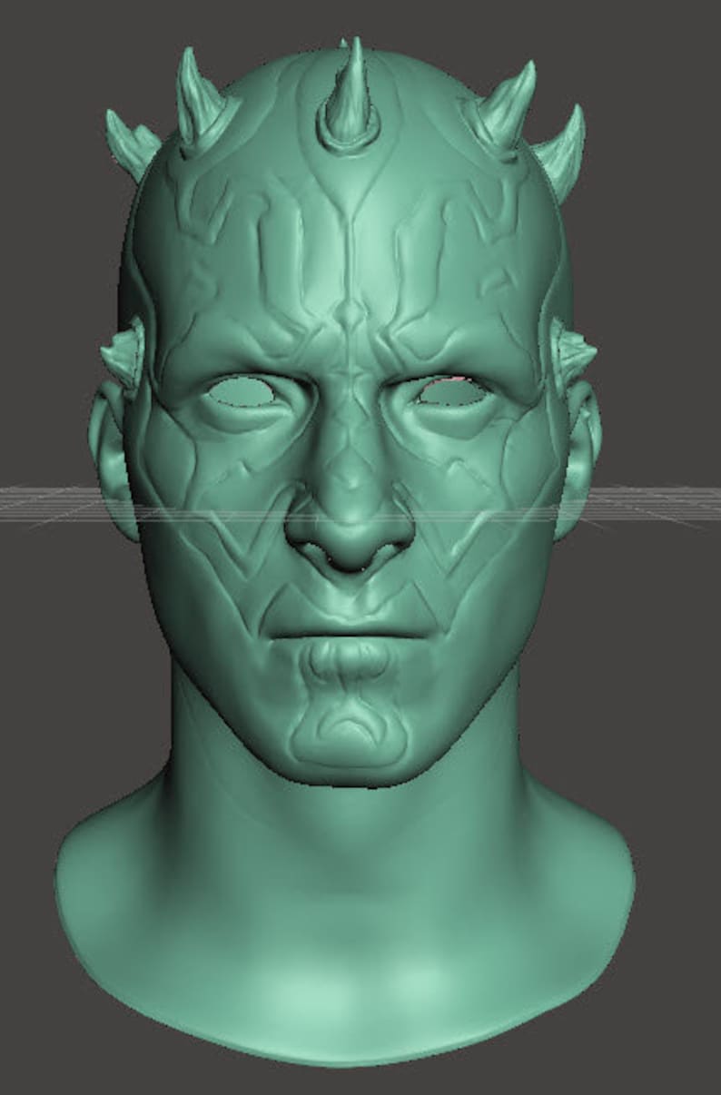 Darth Maul 1:1 scale head for 3d print. image 6