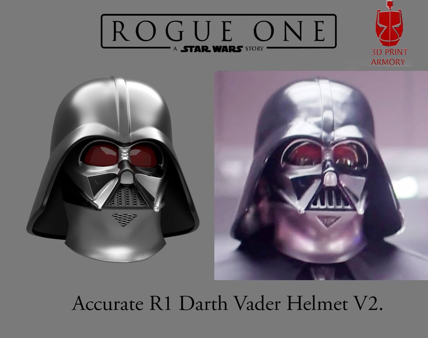 Altijd omroeper Aquarium Darth Vader Rogue One STL File for 3d Print V2 - Etsy