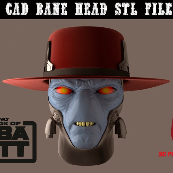 Cad Bane 1:1 scale head for 3d print.