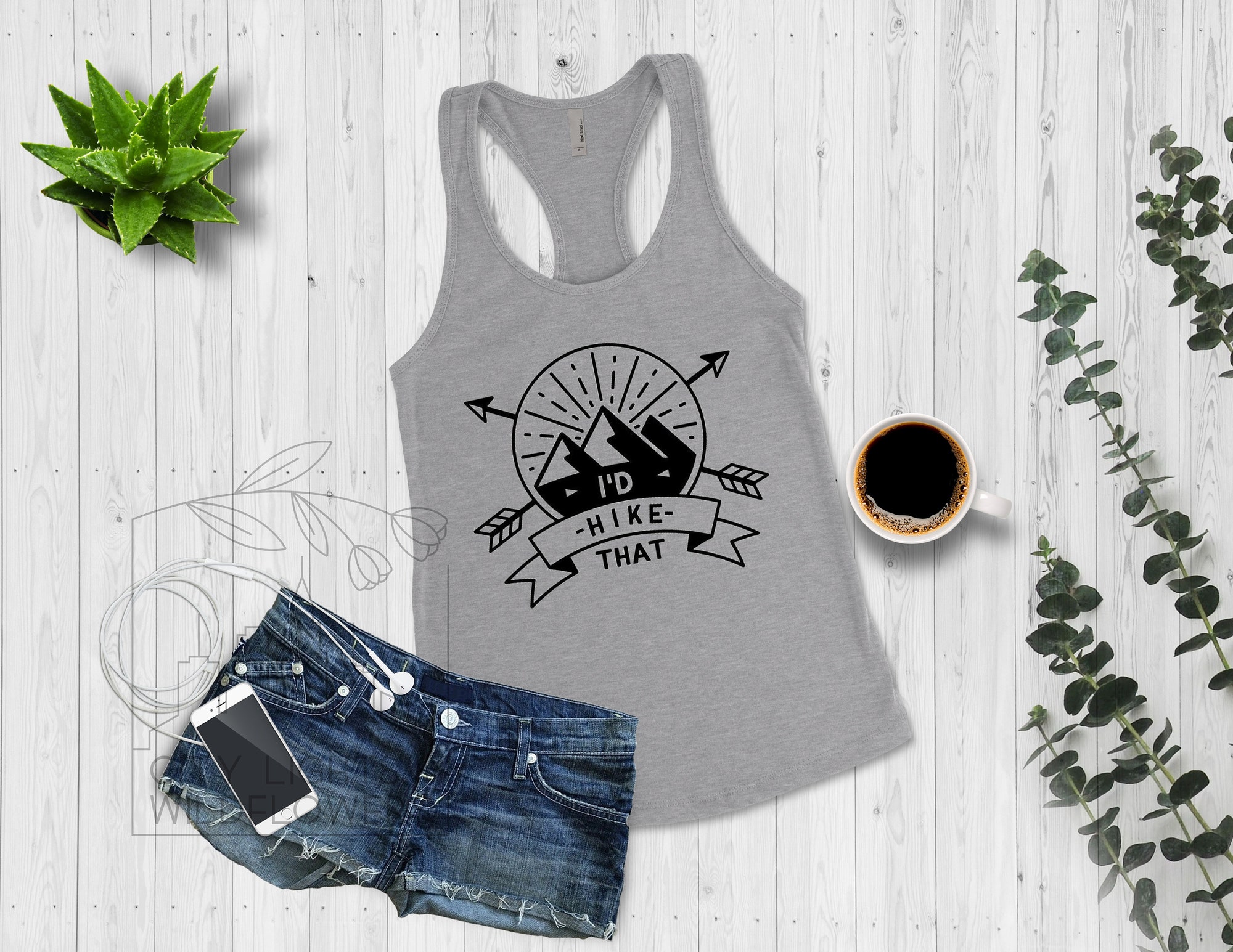 Discover I'd Hike That Tank Top Sarcastic Hiker Tee Mountain Graphic Traveler
