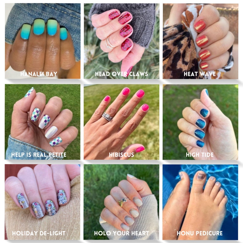 Color Street Nail Strips Various 100 Real Nail Polish Solid, Overlay