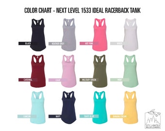 Clearance Blank Next Level N1533 Ladies' Ideal Racerback Tank, Women's Racerback Tank tops for Women, Everyday Relax Soft Tanks