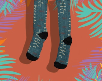 MCO空港カーペットソックスオーランド旅行にインスパイアされたレトロな快適さ