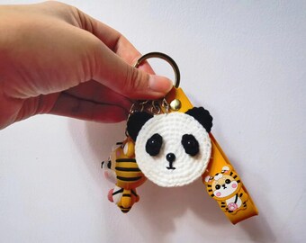 Y*。様 パンダくんの編みぐるみキーホルダー◎ Y*。様 パンダくんの