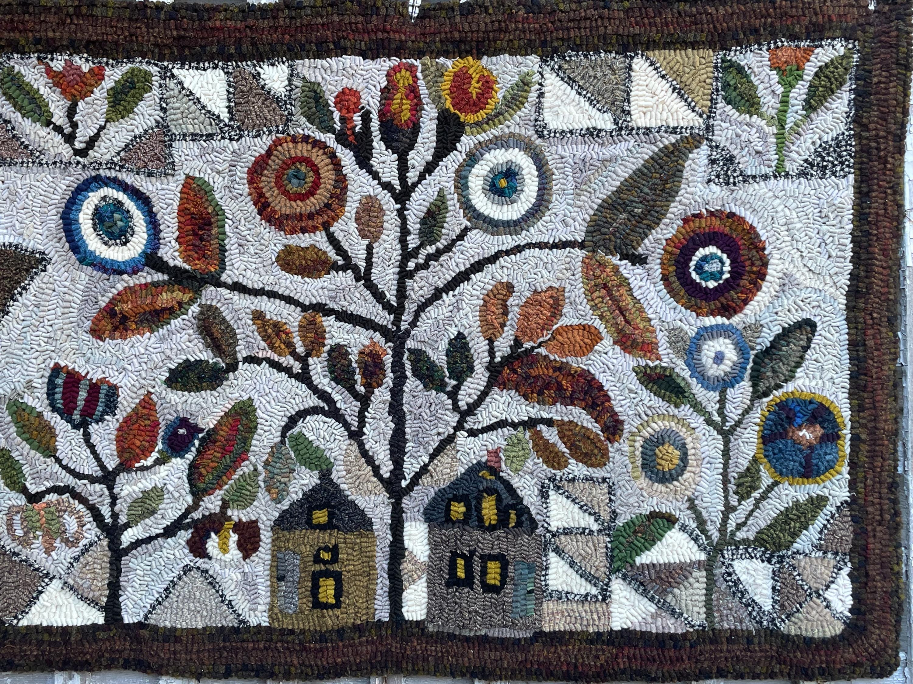 Handmade Primitive, Wool Hooked Rug, Primitive Folk Art, Audrey's ...