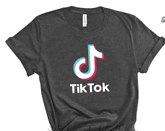 Tik Tok T Shirt Etsy - tick tock t shirt roblox tik tok