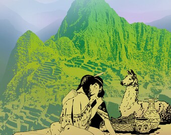 MACHU PICCHU, Inca, Peru, Lesbian, Queer, Erotic Art