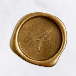 1 Inch Custom Letter Wax Seal with Adhesive Backing for DIY Wedding Invitations