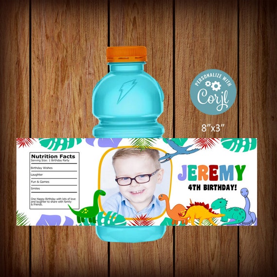 Dinosaur Label Editable Dinosaur Gatorade Label Instant Download Gatorade Bottle Dinosaur Gatorade Drawing Illustration Art Collectibles Kromasol Com