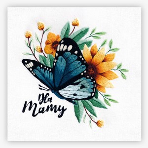 Carte de fête des mères avec papillon, Fête des mères, Illustration numérique, Carte occasionnelle, Carte de fête des mamans